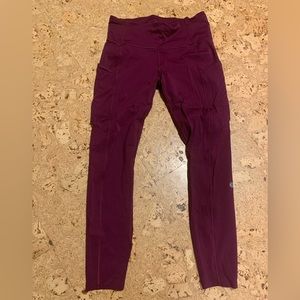 Lululemon Fast & Free 7/8 Tight *Nulux 25" Size 6